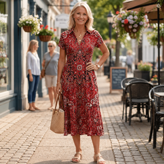 Moira™ | Stilvolles Midi-Kleid mit figurschmeichelndem Design