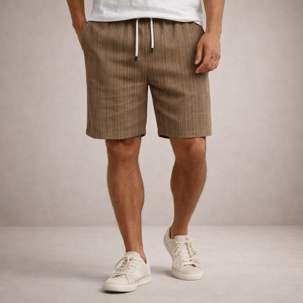 LAURENT MONACO | Herren Leinen-Sommershorts