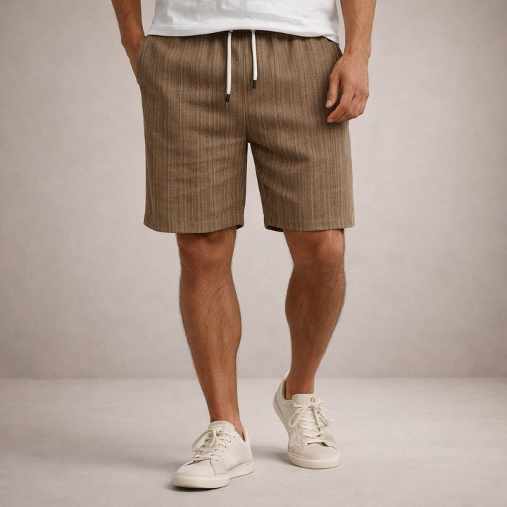 LAURENT MONACO | Herren Leinen-Sommershorts