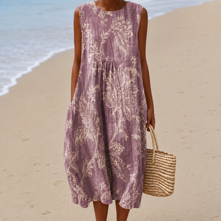 Livia™ | Luftiges Blumen-Midi-Kleid mit Bauch-Camouflage