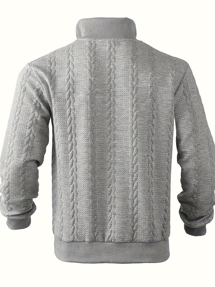 Roman | Stilvoller Vintage-Pullover mit Reißverschluss