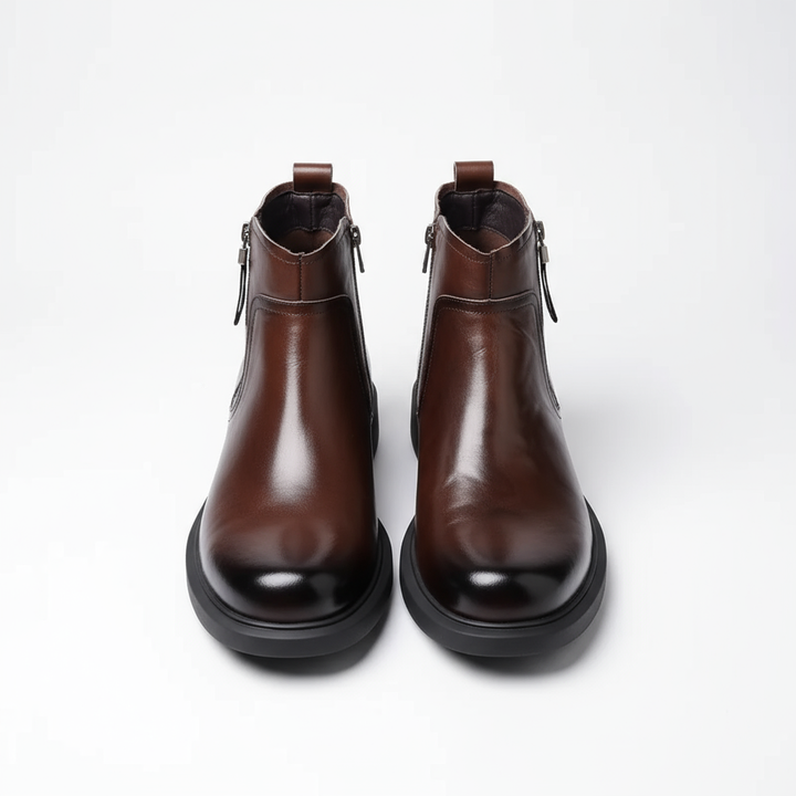 LAURENT MONACO | Herren Lederstiefel mit Reißverschluss