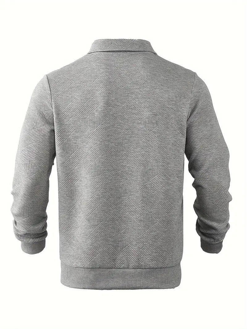 Rafael | Vintage-Zip-Pullover im geometrischen Design