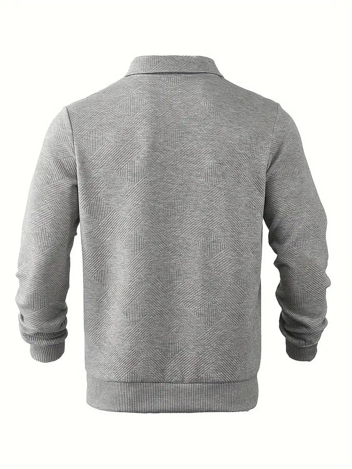 Rafael | Vintage-Zip-Pullover im geometrischen Design