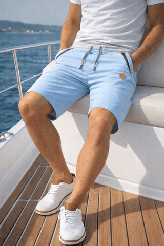 LAURENT MONACO | Herren Chino-Shorts mit Kordelzug