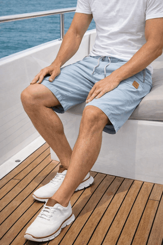 LAURENT MONACO | Herren Chino-Shorts mit Kordelzug