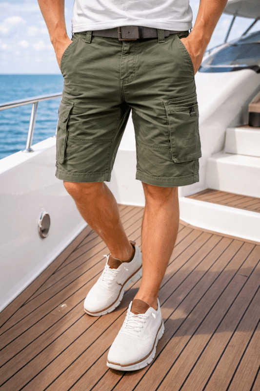 LAURENT MONACO | Herren Cargo-Shorts im Locker-Stil