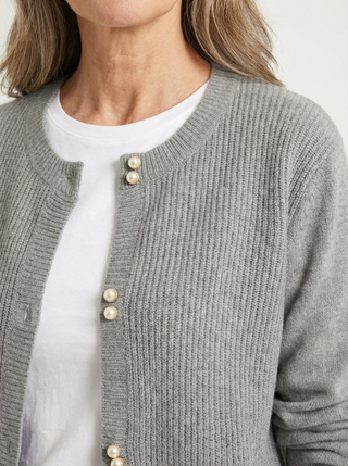 ONARA | Beaded Button Cardigan