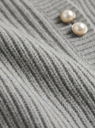ONARA | Beaded Button Cardigan