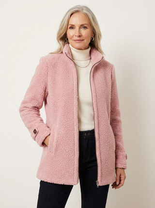 Lunelle | Full-Zip Lammwolle Stehkragenjacke mit Komfort