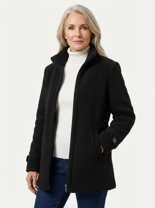 Lunelle | Full-Zip Lammwolle Stehkragenjacke mit Komfort