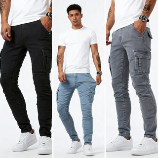 LAURENT MONACO | Herren Cargo-Jeans aus Denim