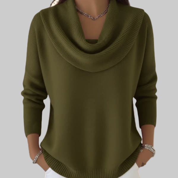 Teresa | Eleganter Cowl Neck Pullover mit mühelosem Stil