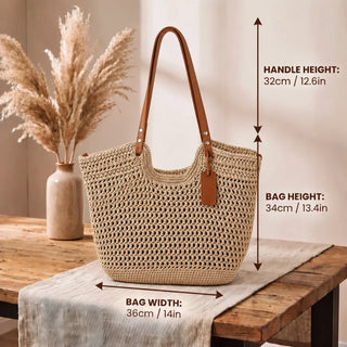 Liora - Handgewebte Häkel-Tote