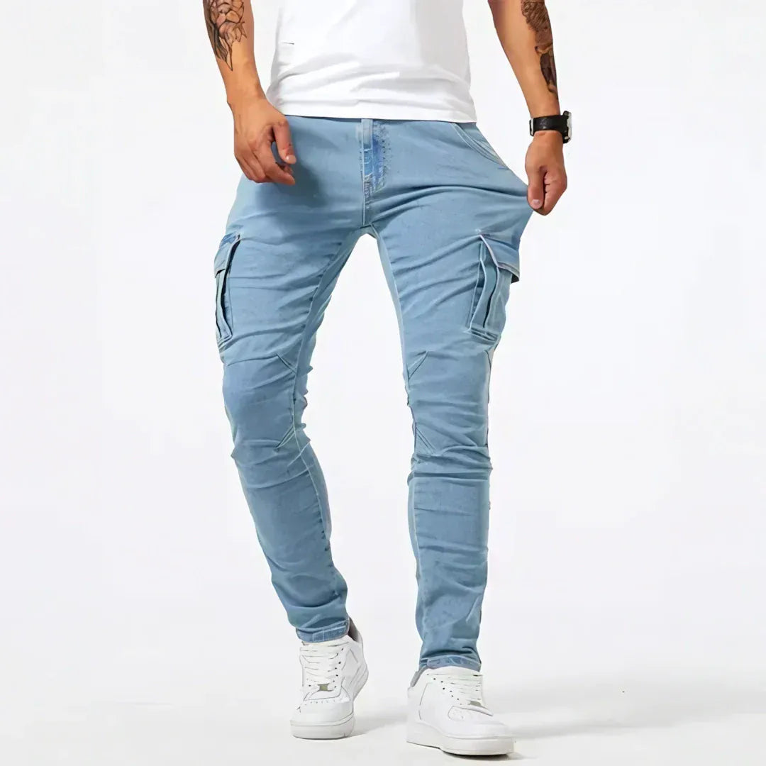 LAURENT MONACO | Herren Cargo-Jeans aus Denim