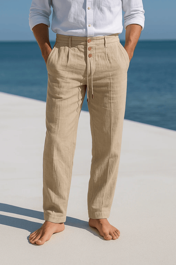LAURENT MONACO | Herrenhose aus hochwertigem Mischleinen