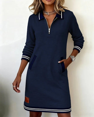 Sylvia™ | Elegantes Langarmkleid aus Baumwolle