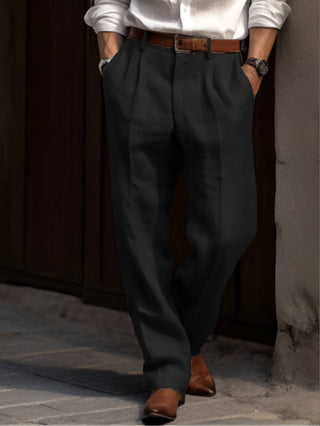 LAURENT MONACO | FALTENLEINENHOSE FÜR HERREN