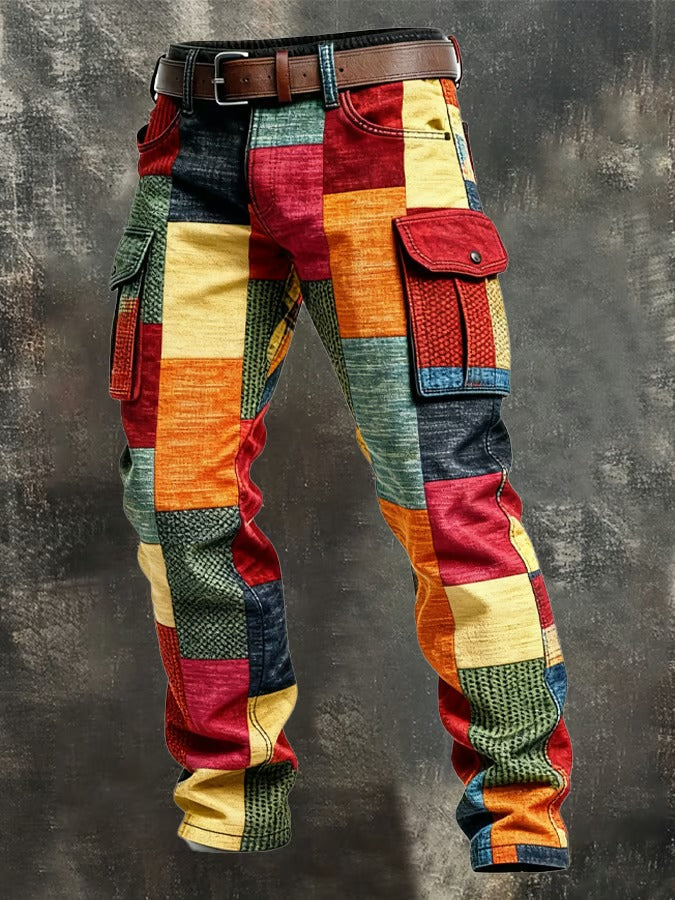 LAURENT MONACO | Herren Patchwork Cargo-Hose