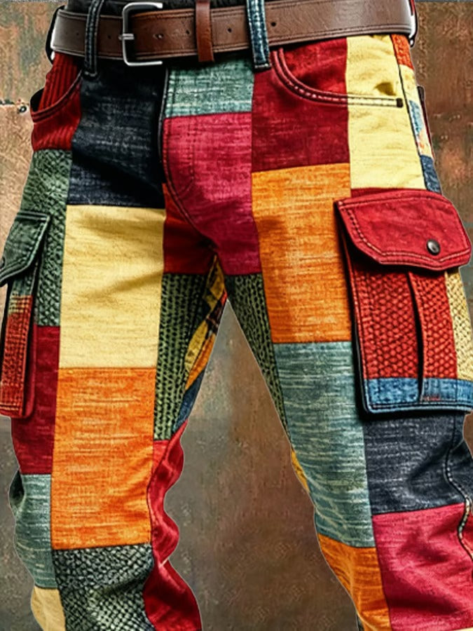 LAURENT MONACO | Herren Patchwork Cargo-Hose