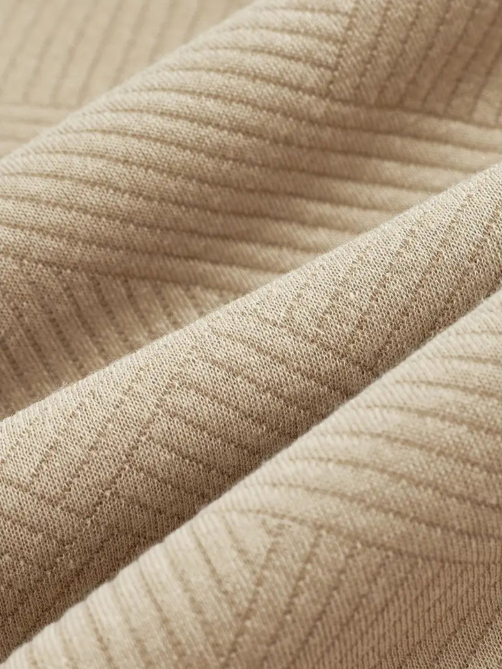 Finn | Vintage Pullover mit geometrischem Design und Reißverschluss