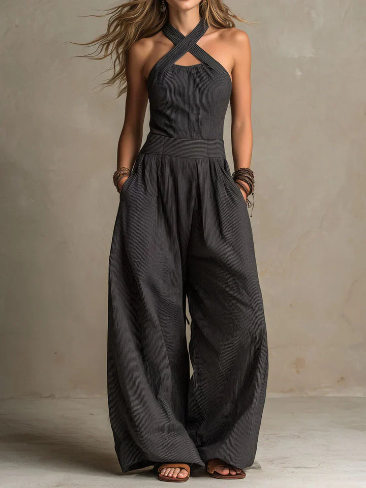 Lara™ | Eleganter Jumpsuit mit Kreuz-Design