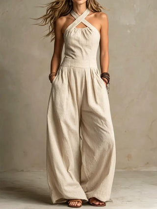 Lara™ | Eleganter Jumpsuit mit Kreuz-Design