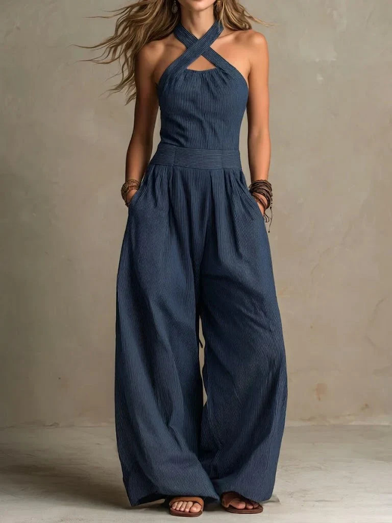 Lara™ | Eleganter Jumpsuit mit Kreuz-Design