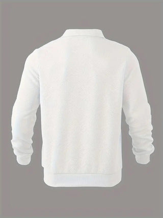 Finn | Vintage Pullover mit geometrischem Design und Reißverschluss