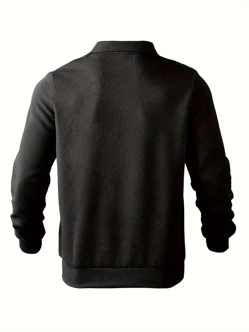 Rafael | Vintage-Zip-Pullover im geometrischen Design
